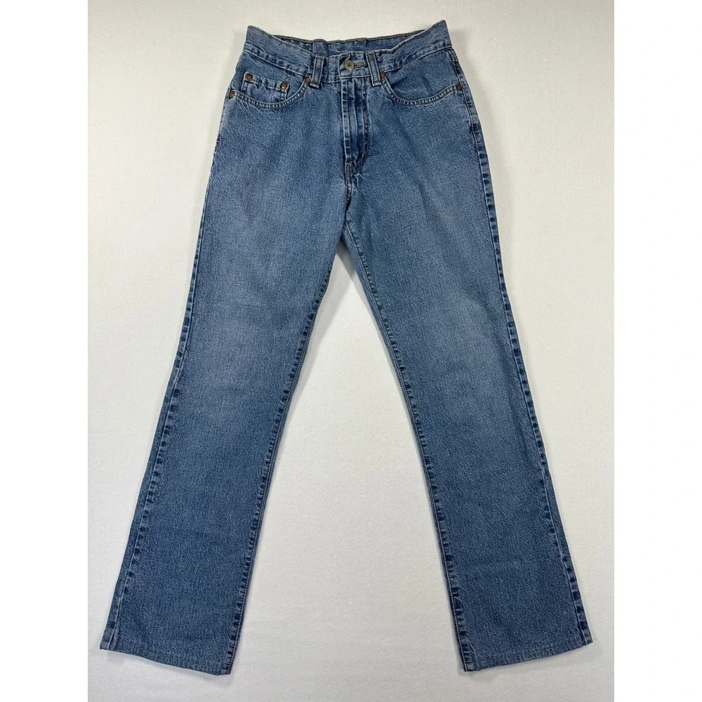 Vintage Y2K Lucky Brand Jeans Sz 4 27 Blue Straight Leg Lightweight Made in USA